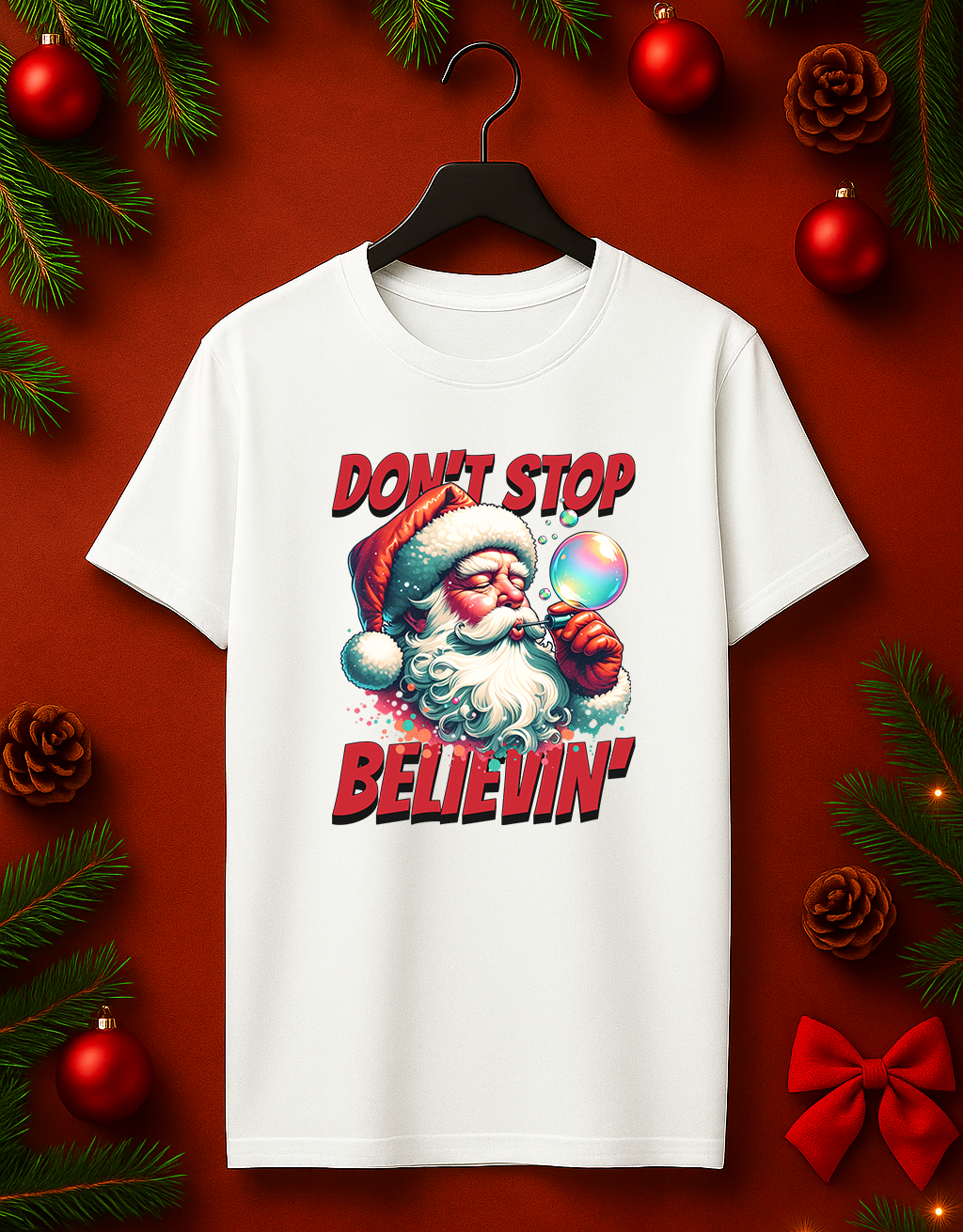 Tricou de Craciun "Don't Stop Believin"