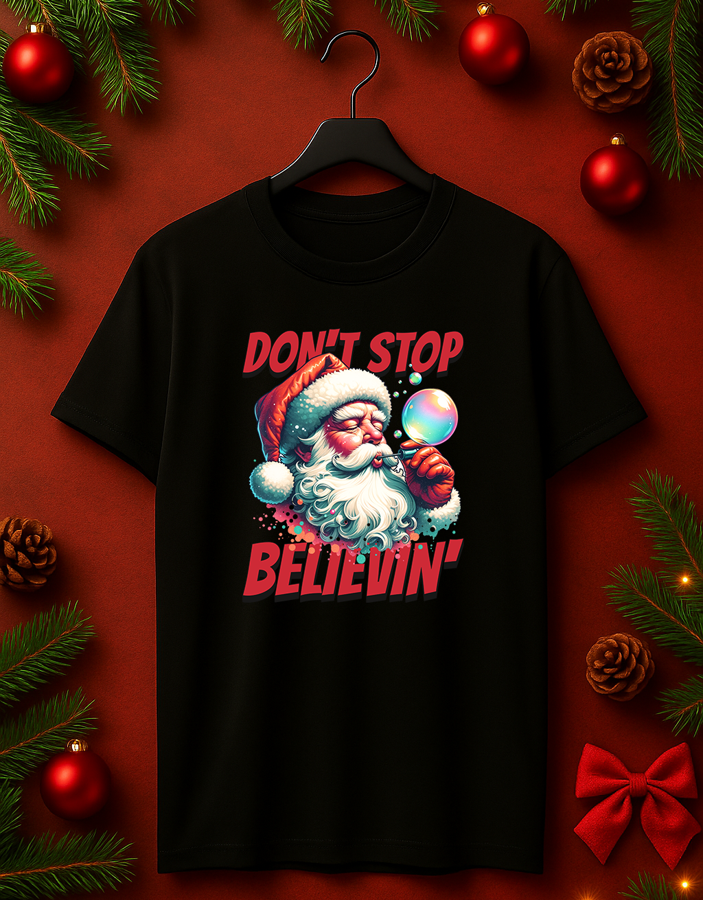 Tricou de Craciun "Don't Stop Believin"