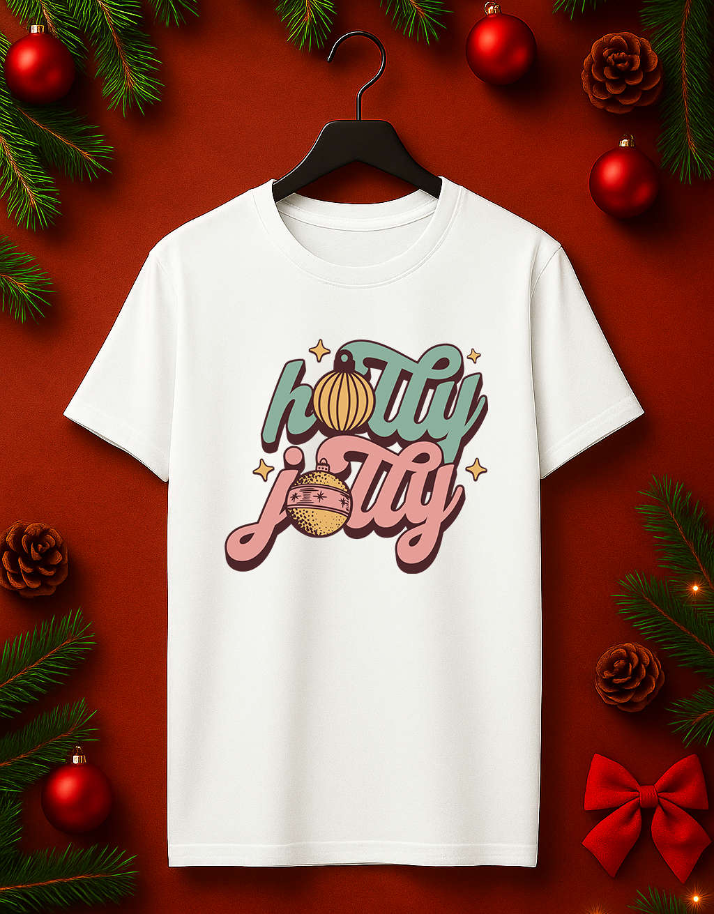 Tricou de Craciun "Holly Jolly"