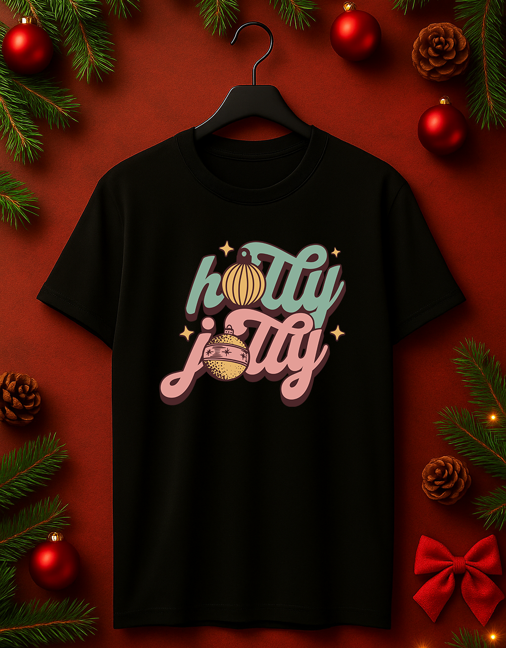 Tricou de Craciun "Holly Jolly"