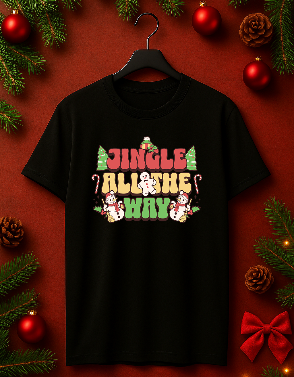 Tricou de Craciun "Snowy Jingle Vibes"