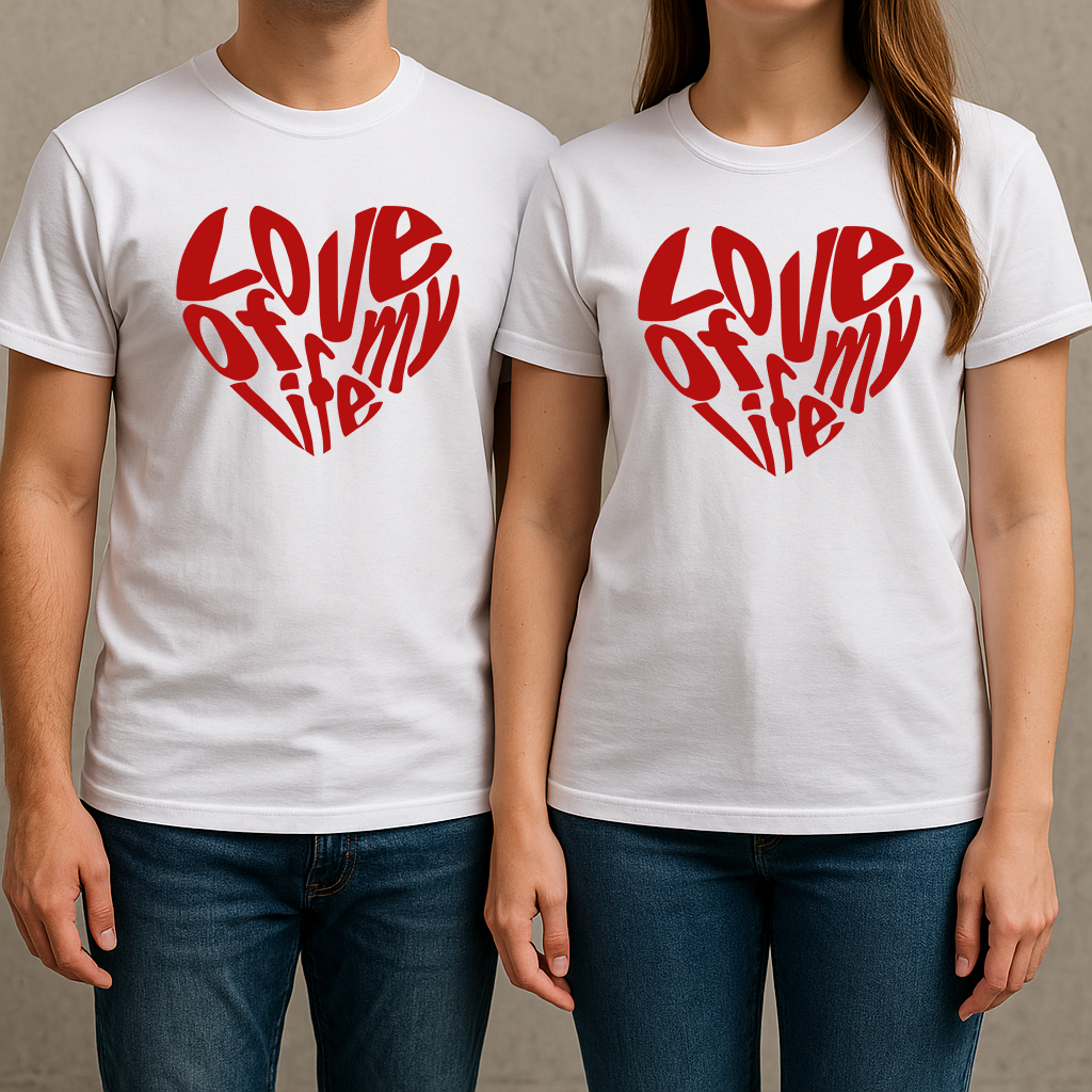 Set 2 tricouri pentru cuplu "Love Of My Life"