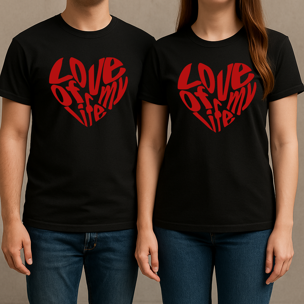 Set 2 tricouri pentru cuplu "Love Of My Life"
