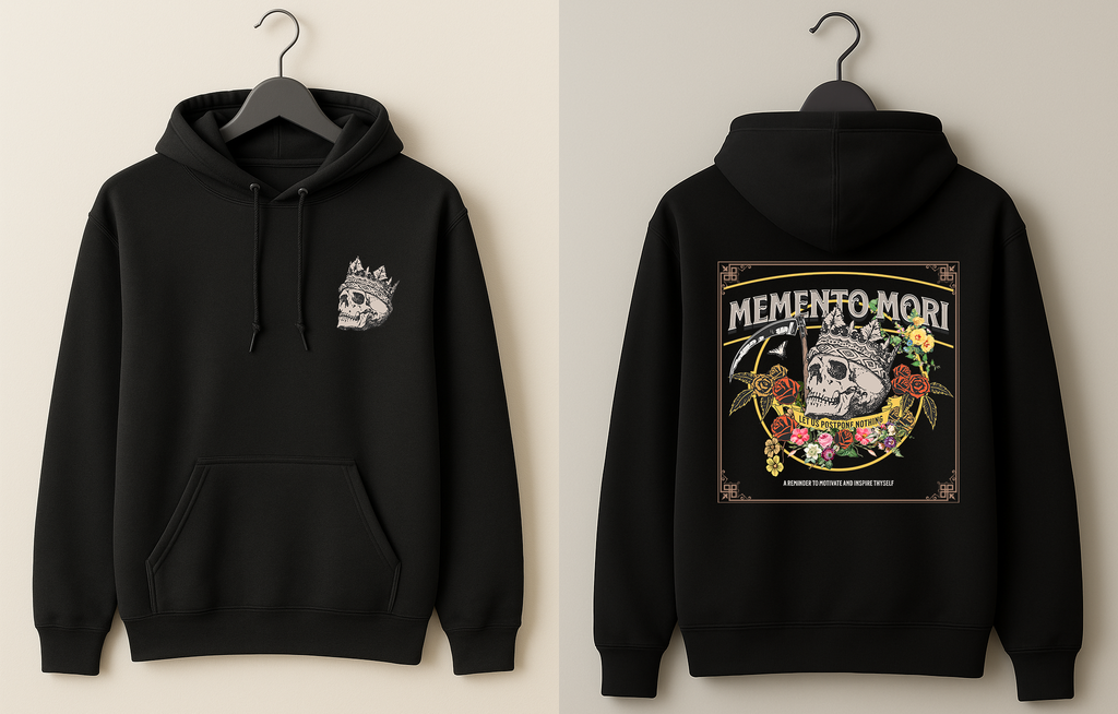 Hanorac cu gluga "Memento Mori"