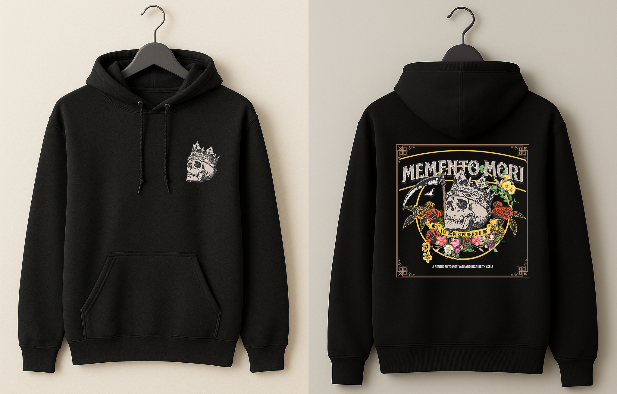 Hanorac cu gluga "Memento Mori"