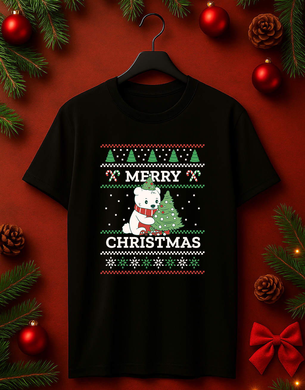 Tricou de Craciun "Festive Bear"