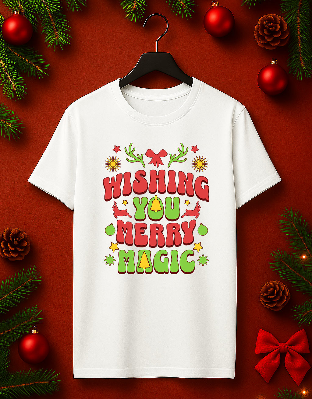 Tricou de Craciun "Wishing You Merry Magic"