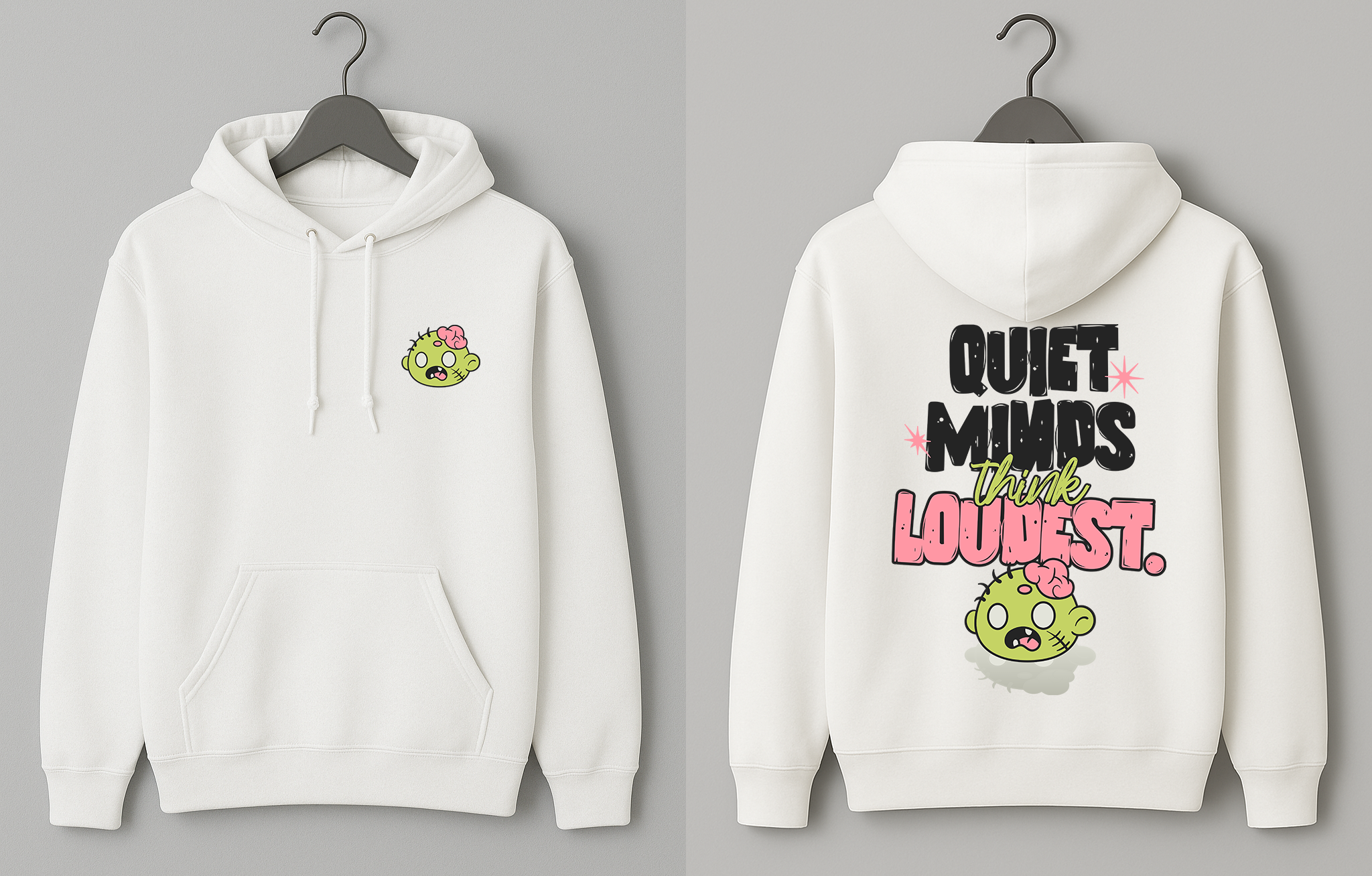 Hanorac cu gluga "Quiet Minds"