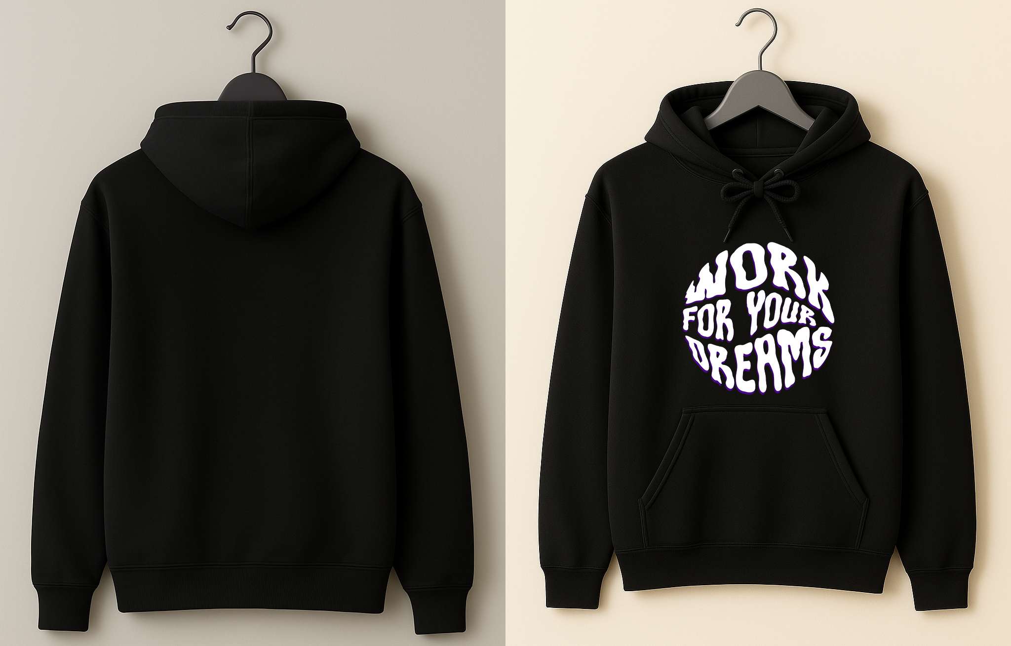 Hanorac cu gluga "Work For Your Dreams"